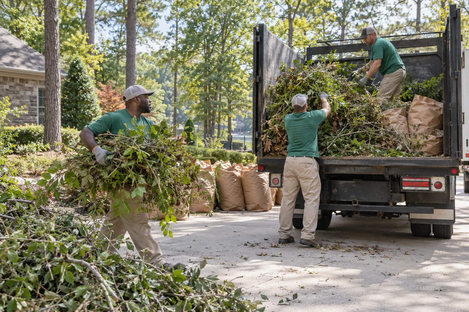 Yard Debris Removal crew at work